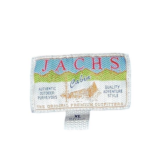 Jachs Cabin T Snap Fleece Mens XL Black and White Print Pullover - Picture 7 of 8